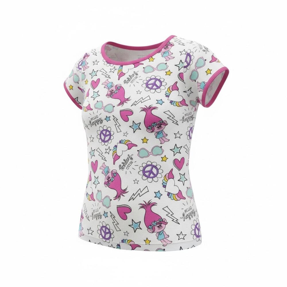 DreamWorks Trolls Girls Pajama Top Size 10 Short Sleeve Sleep Shirt